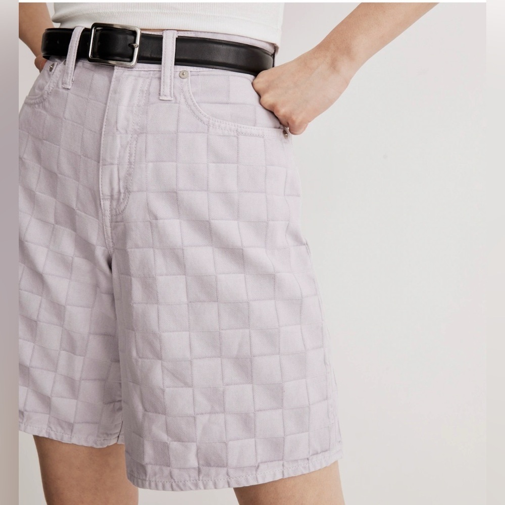 MADEWELL bermuda shorts, sz 28. Checkerboard fabric, ,100% cotton